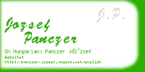 jozsef panczer business card